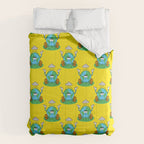 Retro earth planet cartoon character pattern Comforter Gallery Image 6