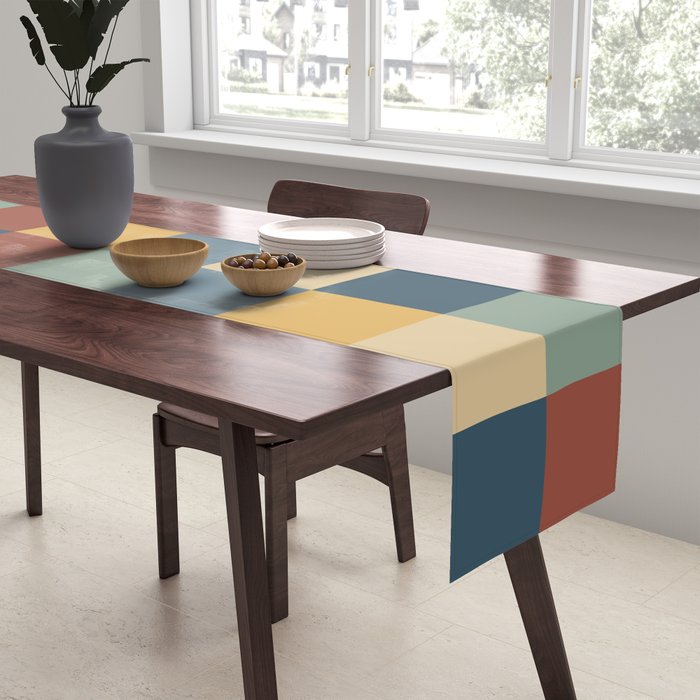Bold Colorful Checks Pattern - Large IX Table Runner Gallery Image 2