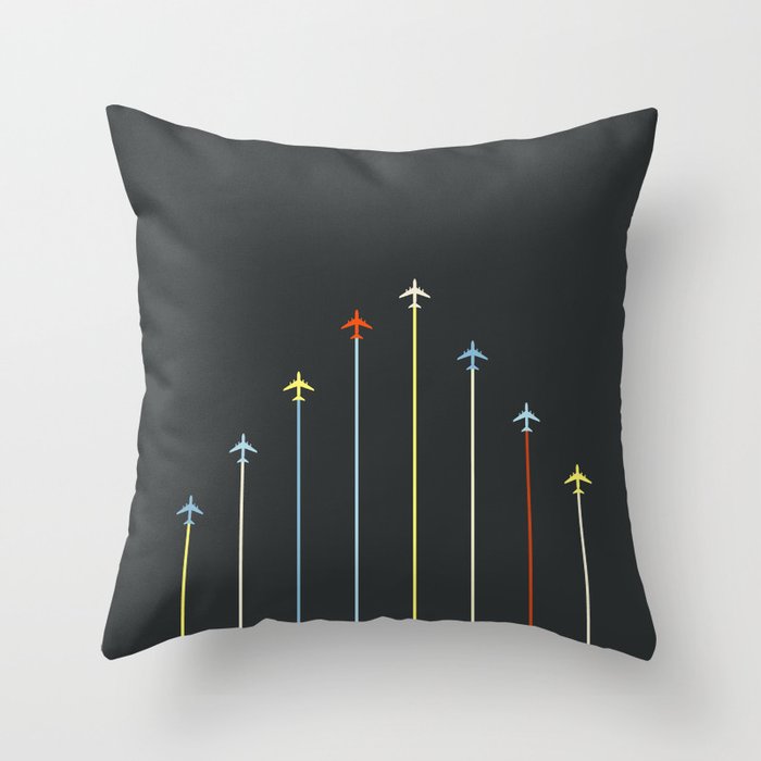 Retro Airplanes 06 Throw Pillow Gallery Image 6