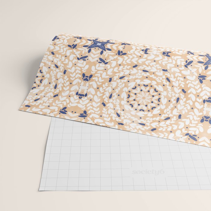 Pink Circular Nature Tiles PB Wrapping Paper Gallery Image 2