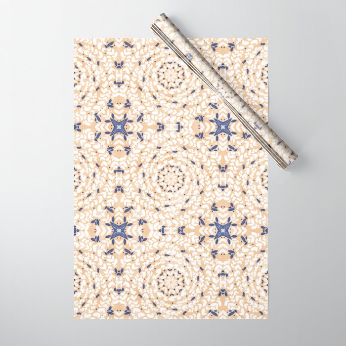 Pink Circular Nature Tiles PB Wrapping Paper Gallery Image 1