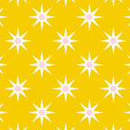 Northern Winter Star Festive Grid Pink White and Bright Yellow Coffee Mug Gallery Image 2