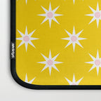 Northern Winter Star Festive Grid Pink White and Bright Yellow Laptop Sleeve Gallery Image 3
