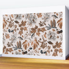 Autumn Mood Vintage Botanical Pattern Brown Wall Mural Gallery Image 2