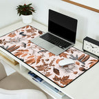 Autumn Mood Vintage Botanical Pattern Brown Desk Mat Gallery Image 2
