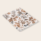 Autumn Mood Vintage Botanical Pattern Brown Notebook Gallery Image 2