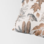 Autumn Mood Vintage Botanical Pattern Brown Pillow Sham Gallery Image 4
