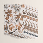 Autumn Mood Vintage Botanical Pattern Brown Wrapping Paper Gallery Image 3