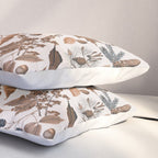 Autumn Mood Vintage Botanical Pattern Brown Pillow Sham Gallery Image 3