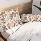 Autumn Mood Vintage Botanical Pattern Brown Pillow Sham Gallery Image 2