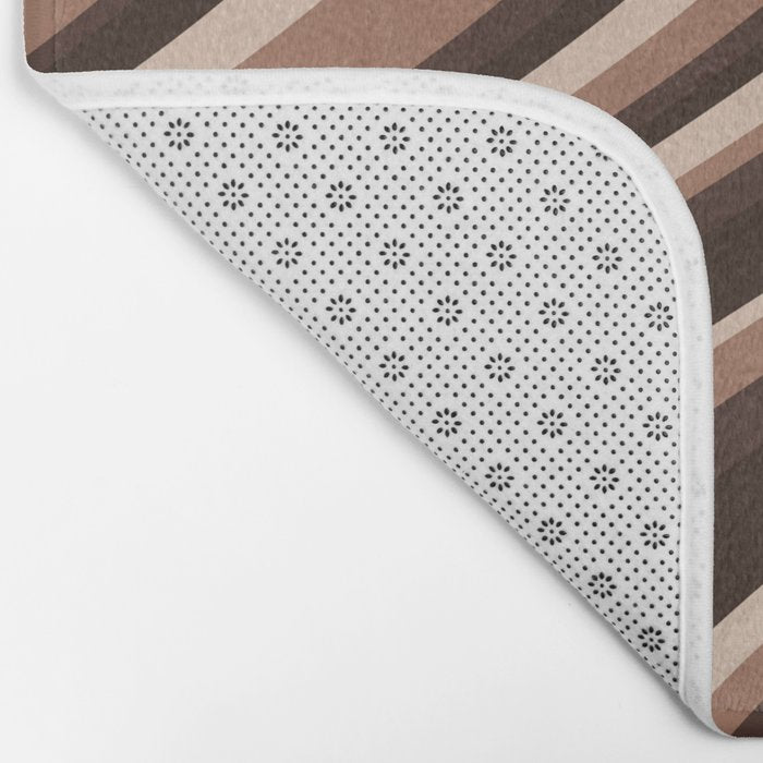 Wavy Stripes XLIX - Mocha Coffee Bath Mat Gallery Image 2