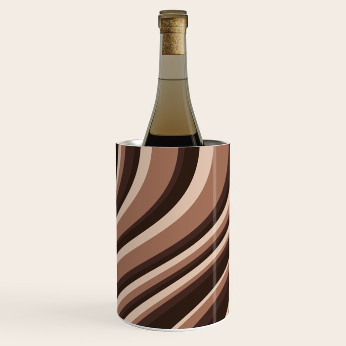 Wavy Stripes XLIX - Mocha Coffee Wine Chiller Gallery Image 2