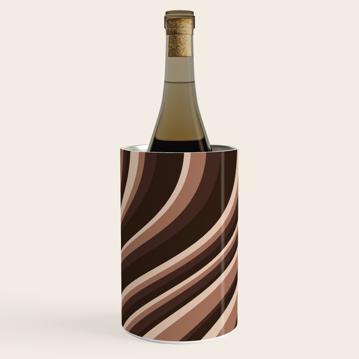 Wavy Stripes XLIX - Mocha Coffee Wine Chiller Gallery Image 3