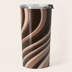 Wavy Stripes XLIX - Mocha Coffee Travel Mug Gallery Image 2