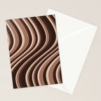 Wavy Stripes XLIX - Mocha Coffee Stationery Card Gallery Image 2