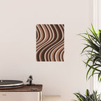 Wavy Stripes XLIX - Mocha Coffee Poster Gallery Image 2