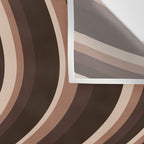 Wavy Stripes XLIX - Mocha Coffee Wall Tapestry Gallery Image 3