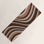 Wavy Stripes XLIX - Mocha Coffee Yoga Mat Gallery Image 1