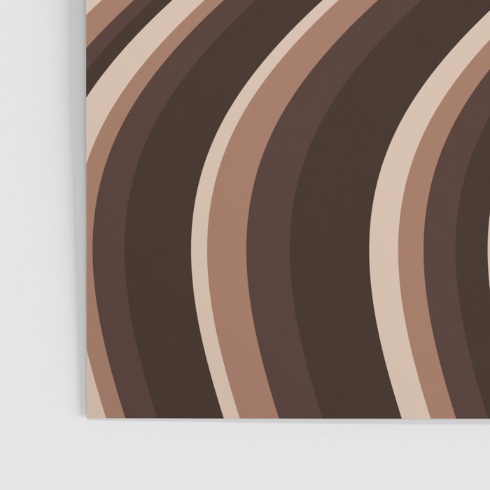 Wavy Stripes XLIX - Mocha Coffee Poster Gallery Image 3