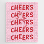 Cheers. Cocktails and Drinks in Pink and Red Jigsaw Puzzle Gallery Image 1