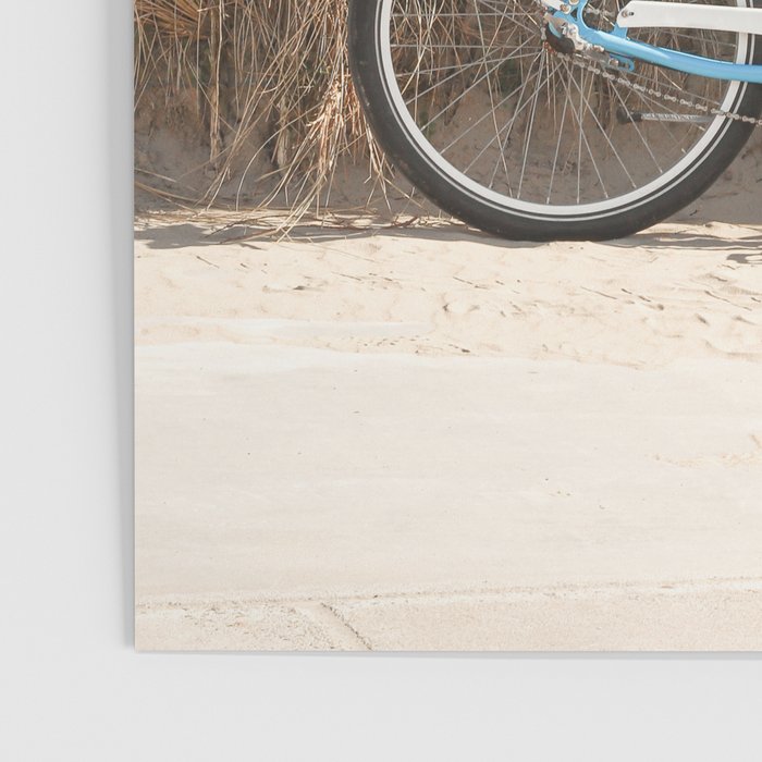 Blue Beach Bike In Holland Photo | Dutch Grass Dunes Summer Holiday Art Print | Europe Travel Photography Poster Gallery Image 3