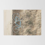 Blue Beach Bike In Holland Photo | Dutch Grass Dunes Summer Holiday Art Print | Europe Travel Photography Rug Gallery Image 2