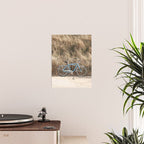 Blue Beach Bike In Holland Photo | Dutch Grass Dunes Summer Holiday Art Print | Europe Travel Photography Poster Gallery Image 2