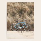 Blue Beach Bike In Holland Photo | Dutch Grass Dunes Summer Holiday Art Print | Europe Travel Photography Poster Gallery Image 4