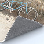 Blue Beach Bike In Holland Photo | Dutch Grass Dunes Summer Holiday Art Print | Europe Travel Photography Rug Gallery Image 4