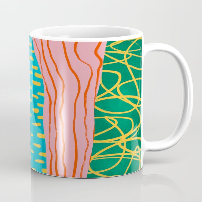 Pop Pattern Collage | PATTERN 10: The Retro Edition Coffee Mug Gallery Image 1
