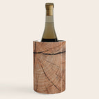 Tree Rings Rustic Cabin Lodge Raw Wood Wine Chiller Gallery Image 3