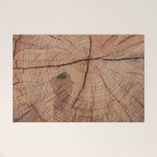 Tree Rings Rustic Cabin Lodge Raw Wood Welcome Mat Gallery Image 1