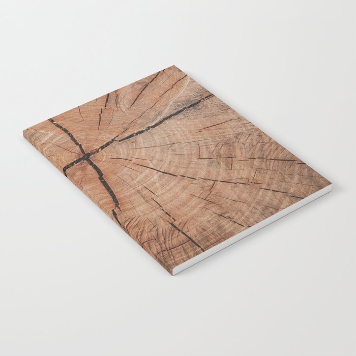 Tree Rings Rustic Cabin Lodge Raw Wood Notebook Gallery Image 2