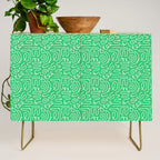 Colorful abstract fun line doodle art pattern Credenza Gallery Image 1