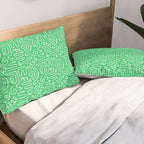 Colorful abstract fun line doodle art pattern Pillow Sham Gallery Image 2