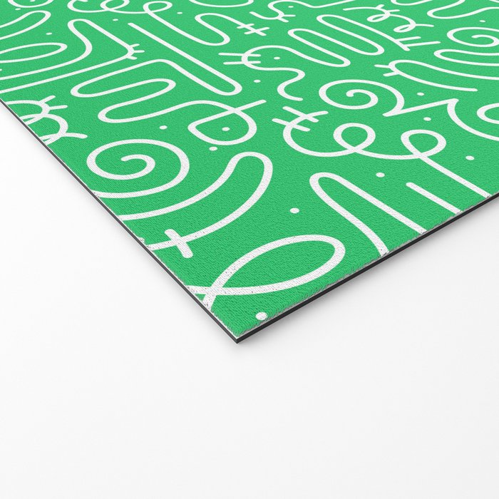 Colorful abstract fun line doodle art pattern Welcome Mat Gallery Image 2