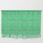 Colorful abstract fun line doodle art pattern Wall Hanging Gallery Image 1