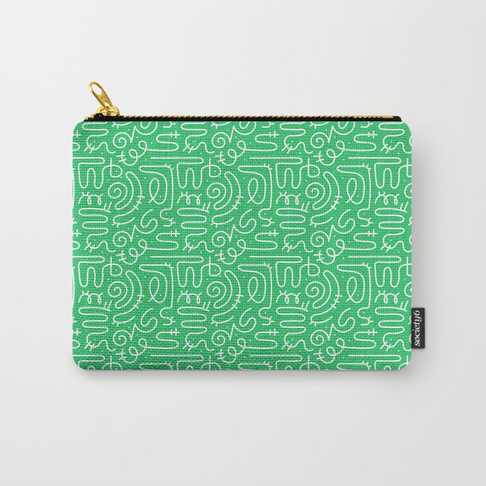 Colorful abstract fun line doodle art pattern Carry All Pouch Gallery Image 1