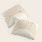 Geometric lines in Shades of Coffee and Latte 4 (Sunrise and Sunset) Pillow Sham Gallery Image 3