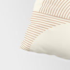 Geometric lines in Shades of Coffee and Latte 4 (Sunrise and Sunset) Pillow Sham Gallery Image 4