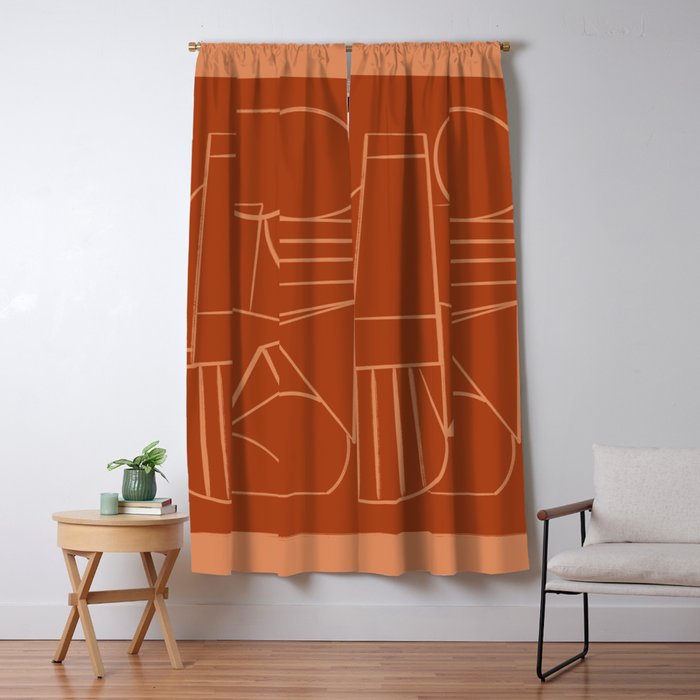 Abstract Line Shapes Window Curtain Gallery Image 5