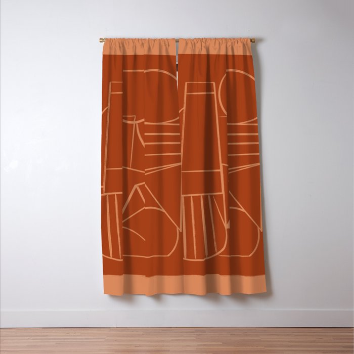Abstract Line Shapes Window Curtain Gallery Image 3