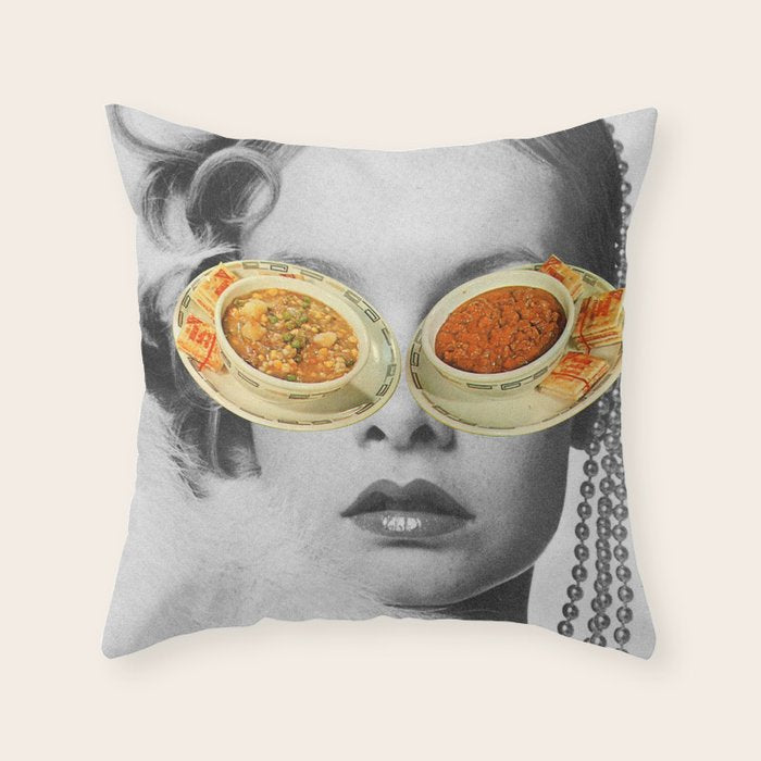 Hungry Eyes - Soup Sunglasses Throw Pillow Gallery Image 6