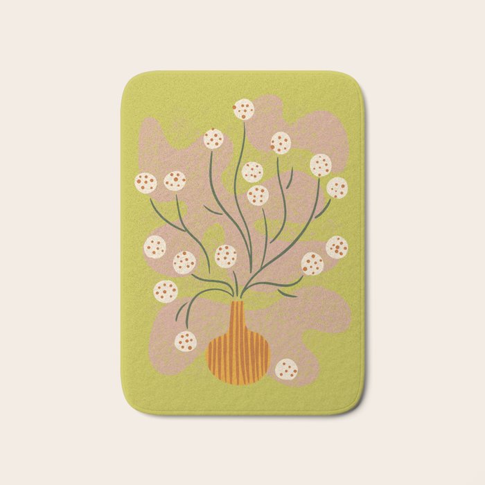 Round Flower Still Life Bath Mat Gallery Image 1