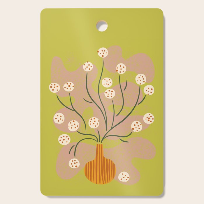 Round Flower Still Life Cutting Board Gallery Image 1