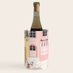 Retro Meditarranean coloful houses seascape Wine Chiller Gallery Image 2