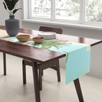 Retro Meditarranean coloful houses seascape Table Runner Gallery Image 2