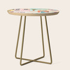 Retro Meditarranean coloful houses seascape Side Table Gallery Image 1