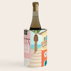 Retro Meditarranean coloful houses seascape Wine Chiller Gallery Image 1