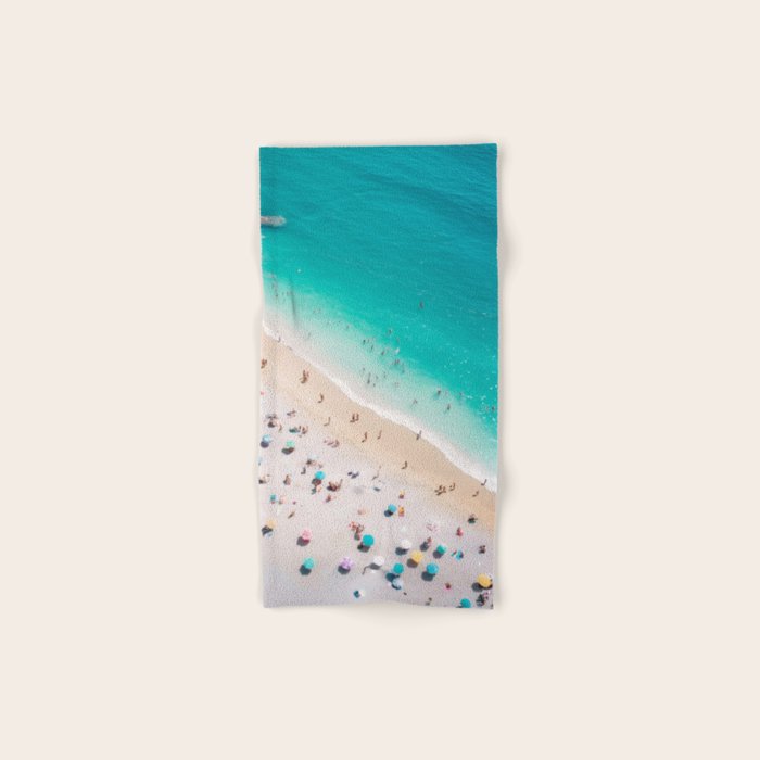 Beach Aesthetic Photography - Aerial View Bath Towel Gallery Image 1